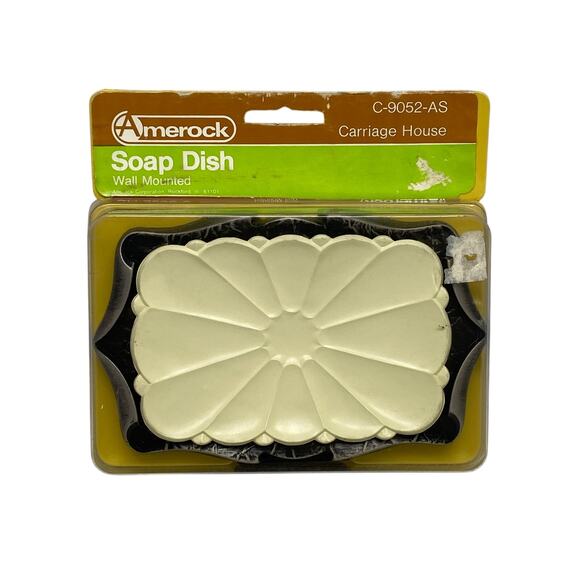 NOS Vintage Amerock Carriage House Antique SILVER Wall Mount Soap Dish C-9052-AS - Picture 1 of 6